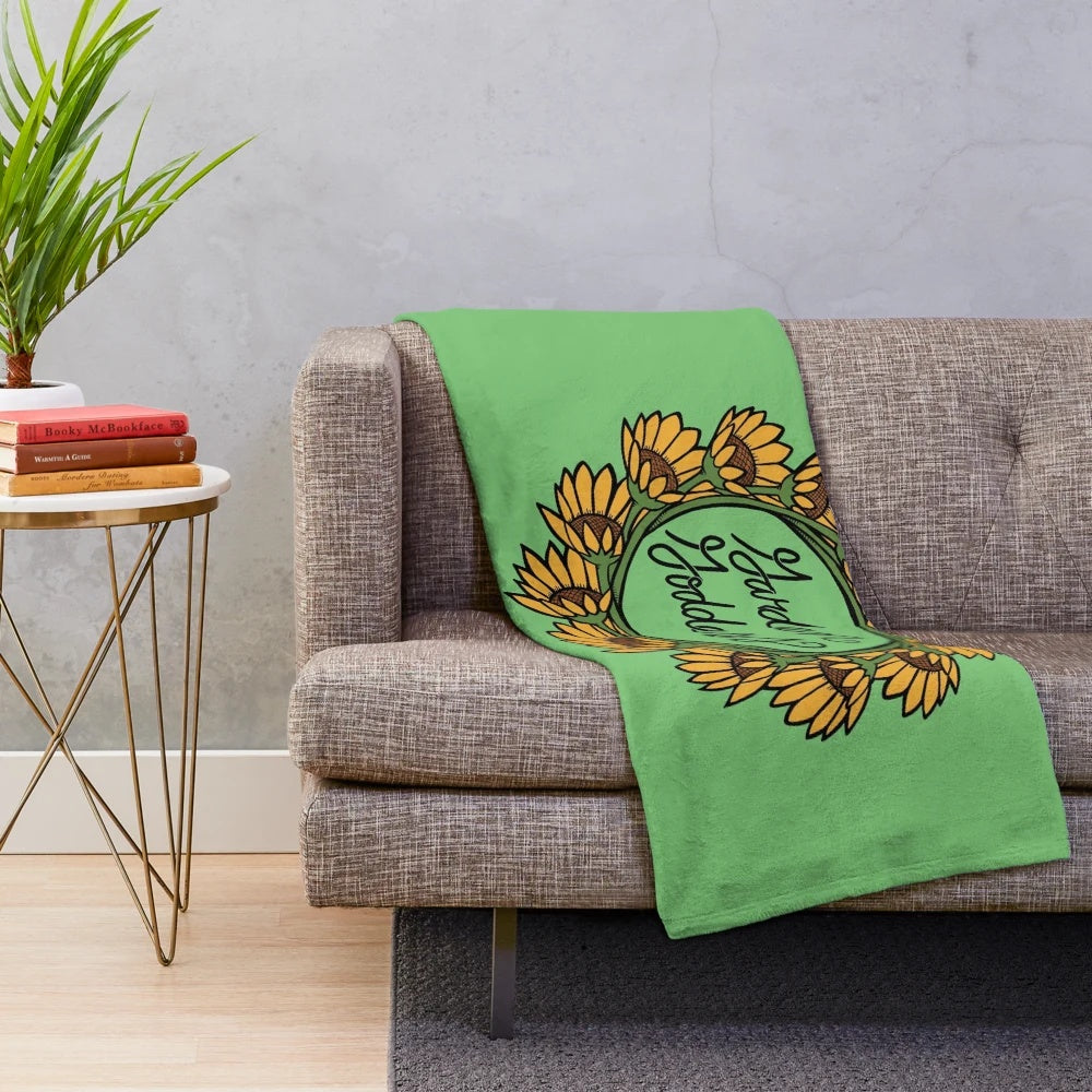 Soft and cozy garden goddess plush blanket with floral design