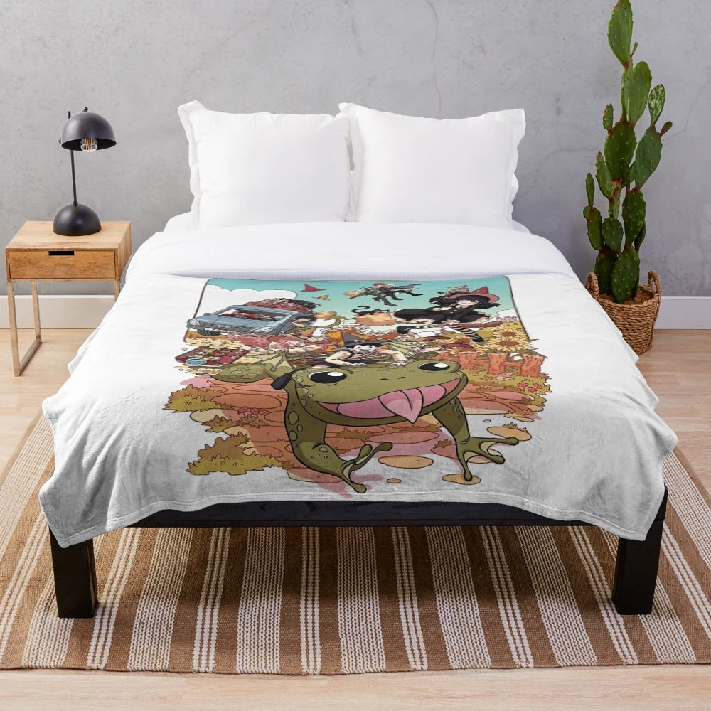 Giant plush blanket in a cozy and soft design for home decor