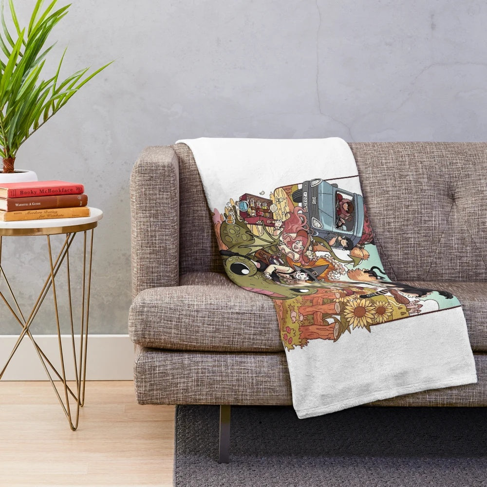 Giant plush blanket in a cozy and soft design for home decor