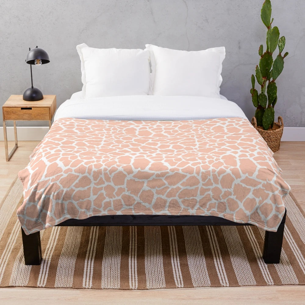 Plush giraffe-inspired blanket for a cozy and stylish addition to any home