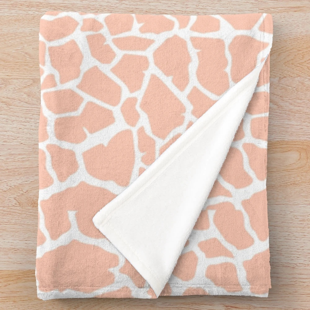Plush giraffe-inspired blanket for a cozy and stylish addition to any home