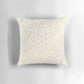 Gold mandala pattern pillow with white shimmer