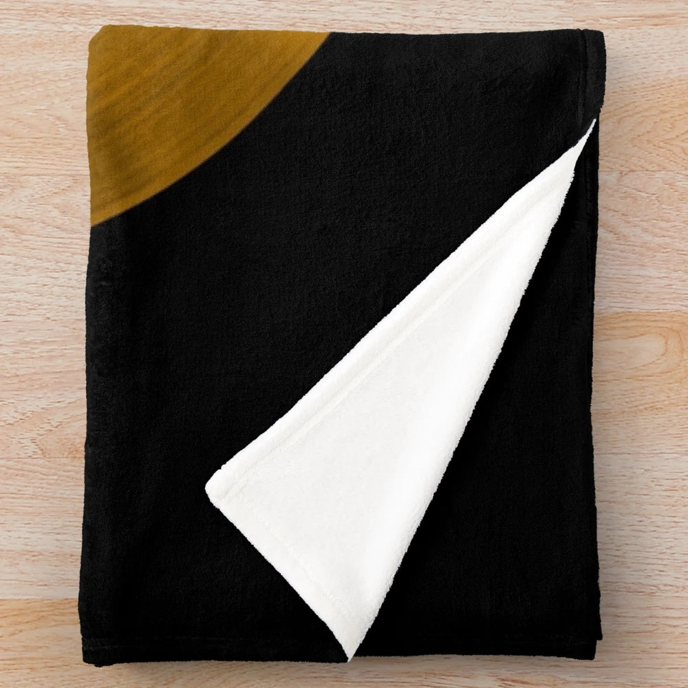 Gold vinyl record plush blanket