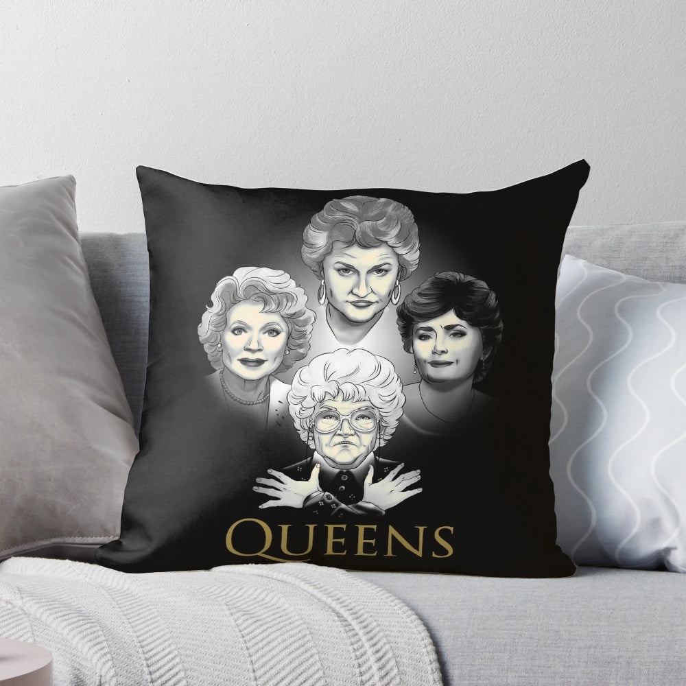 Soft, plush pillow featuring the iconic Golden Girls characters
