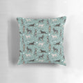 Vibrant green pillow featuring the elegant Saluki sighthound dog breed