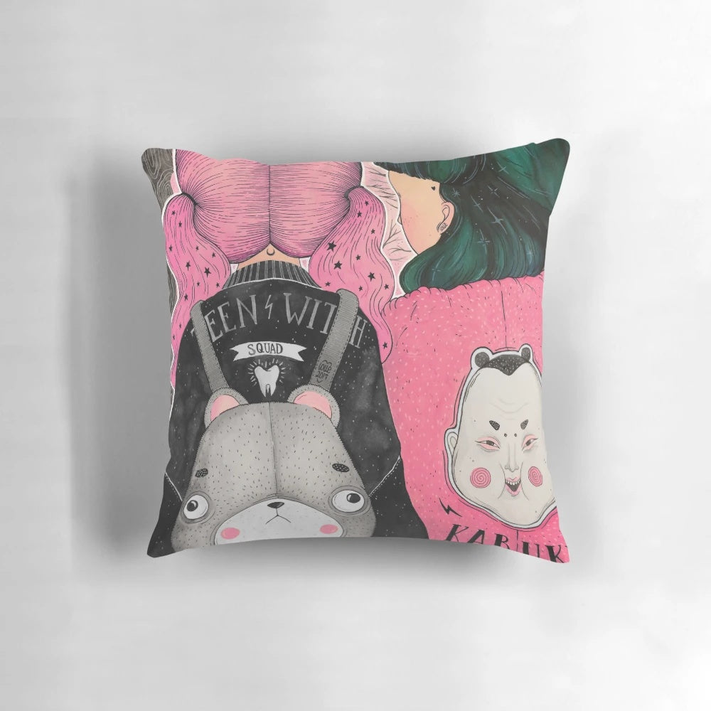 HANAMI DREAM Japanese-Style Floral Pillow for Relaxation and Comfort