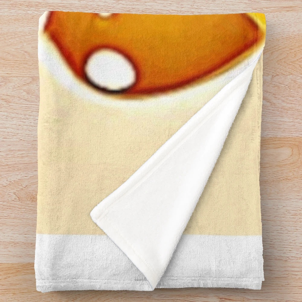 Honey-colored plush blanket for cozy and comfortable relaxation