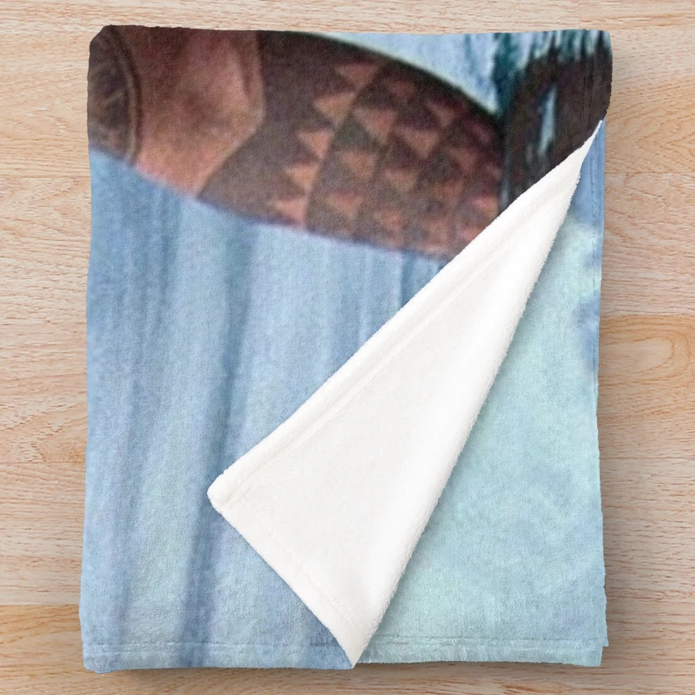 Soft and cozy plush blanket featuring the image of actor Jason Momoa