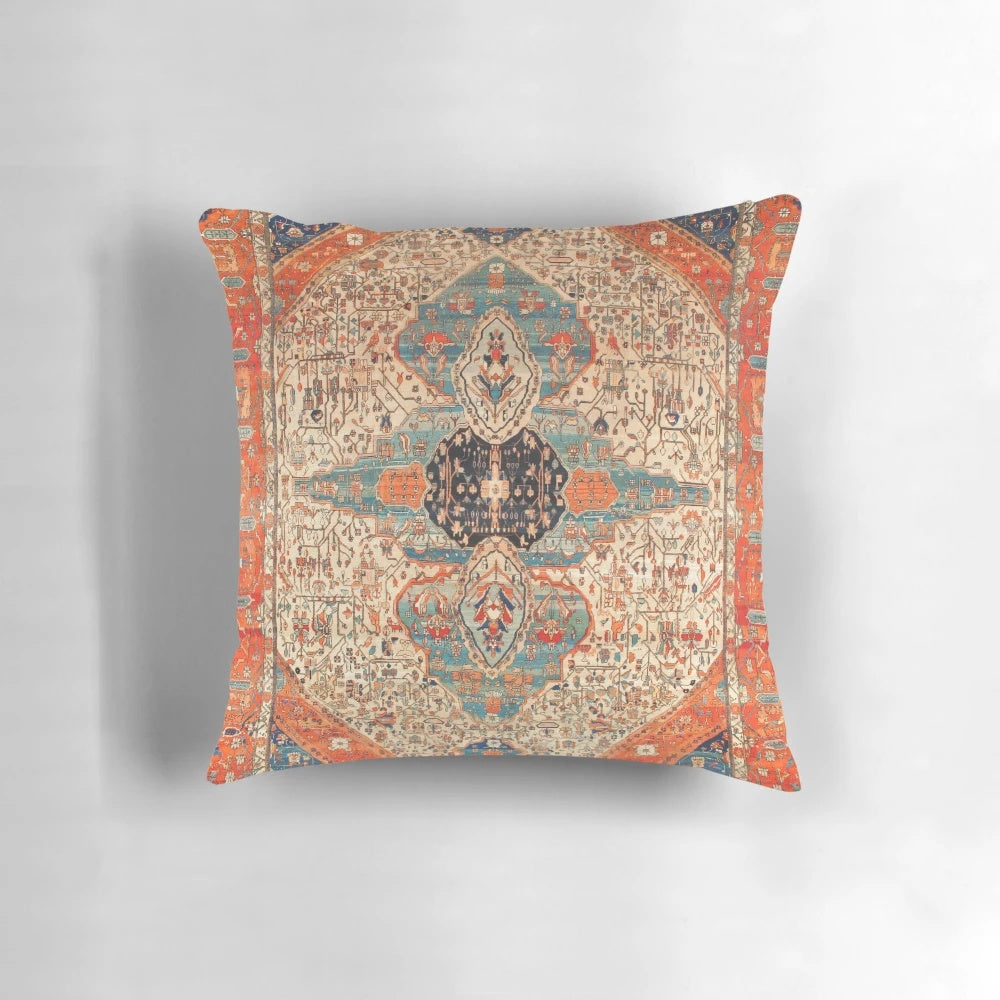 Mohtashan Kashan Persian Rug Inspired Decorative Pillow
