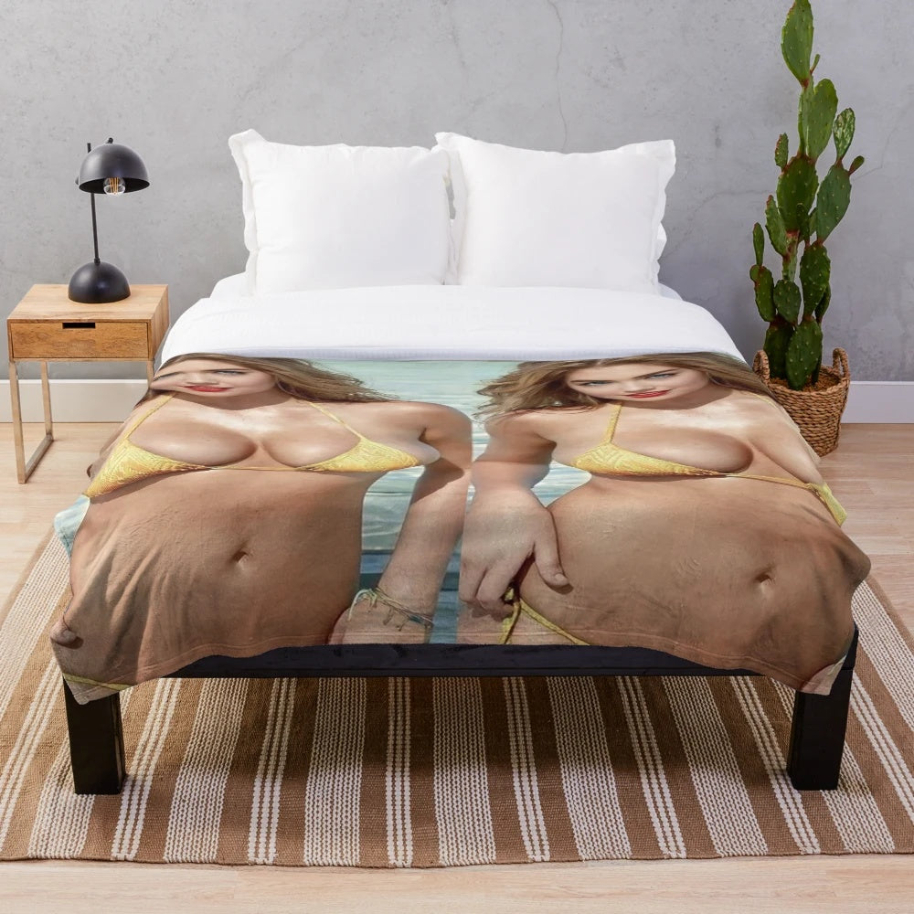Kate Upton inspired plush blanket for summer