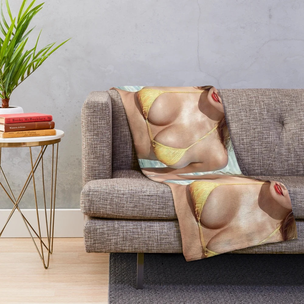 Kate Upton inspired plush blanket for summer