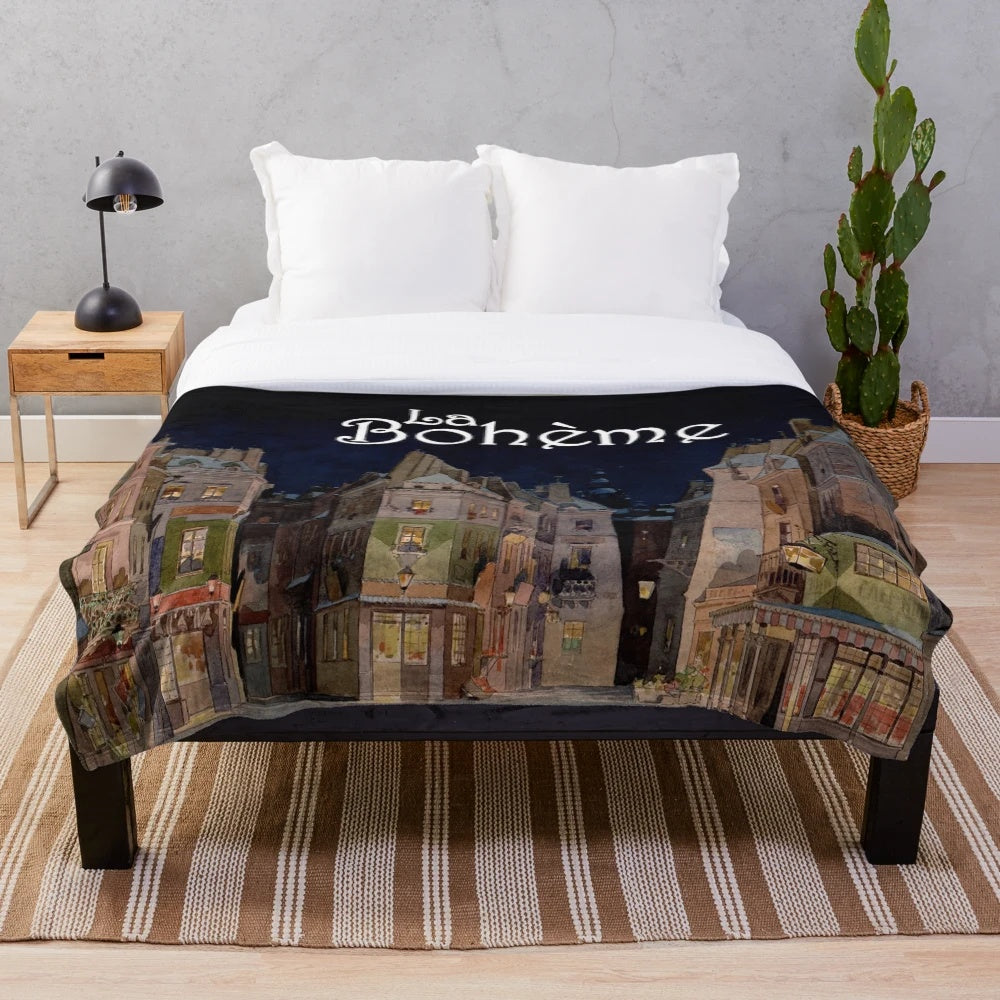 Soft and Cozy La Boheme Inspired Plush Blanket