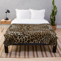 Leopard pattern plush blanket, soft and cozy home decor