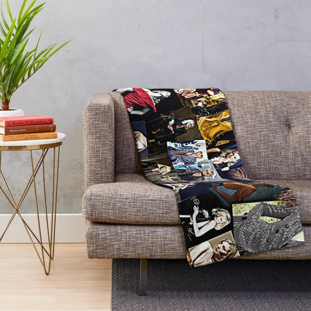 Soft and cozy plush blanket featuring Lou Miller's signature style