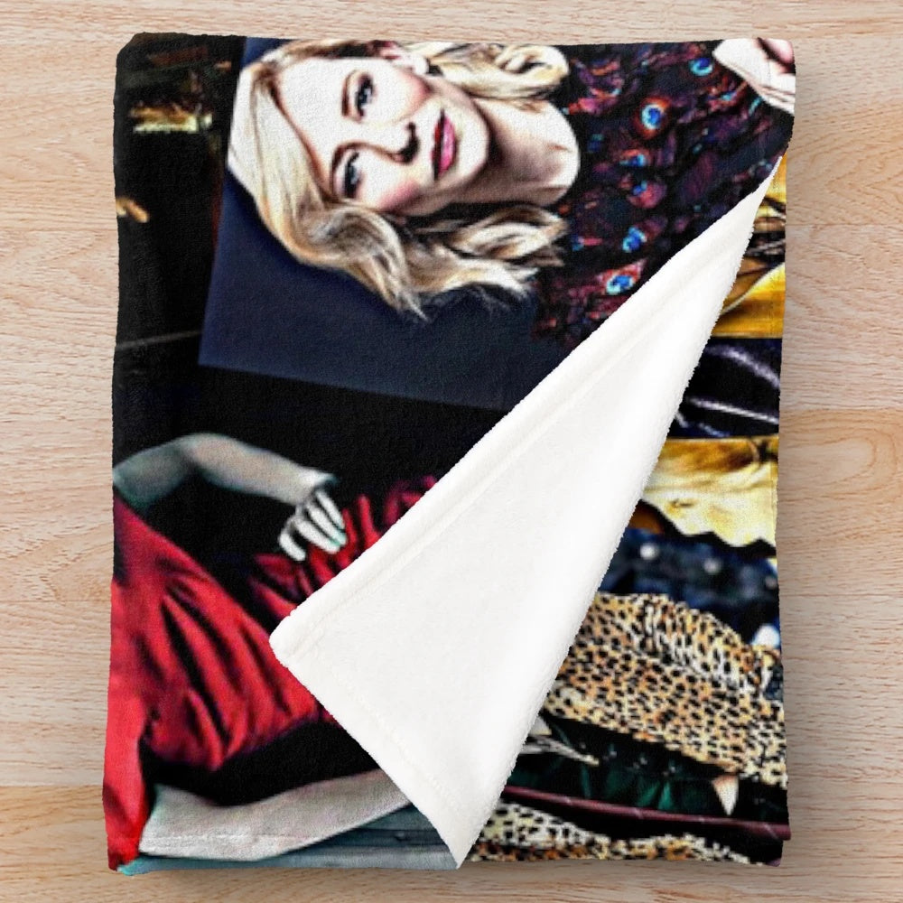 Soft and cozy plush blanket featuring Lou Miller's signature style