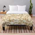 Soft, plush marble-patterned blanket