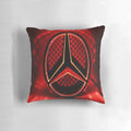 Vibrant red Mercedes AMG sports car pillow