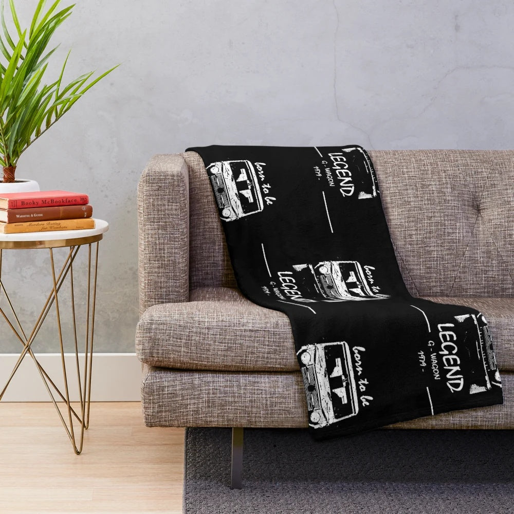 Soft and cozy plush blanket with Mercedes G-Class design