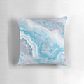 Luxurious mermaid blue faux agate marble geode gem pillow with a stylish and trendy design