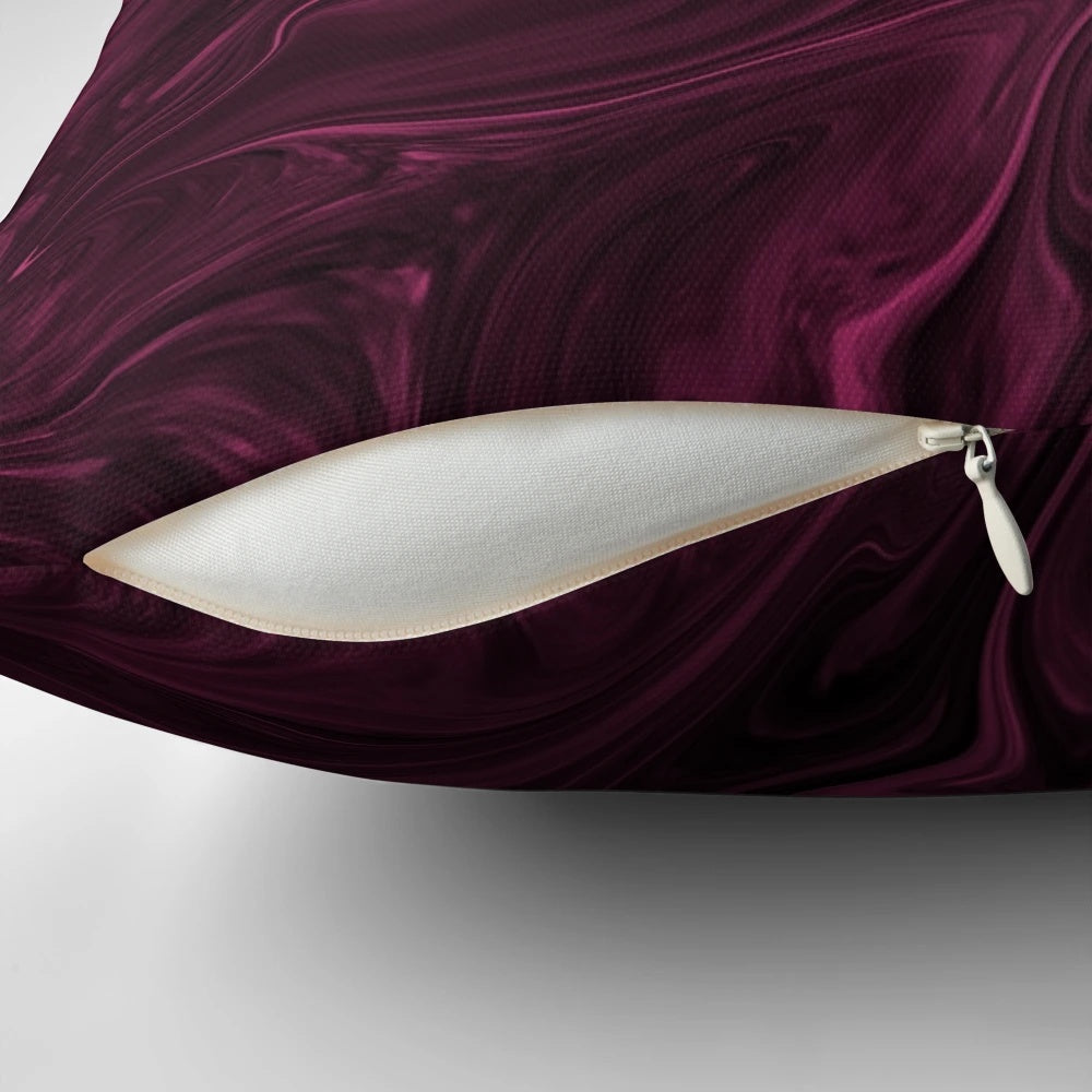 Burgundy abstract modern contemporary throw pillow for home decor