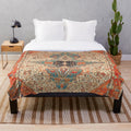 Mohtashan Kashan Persian rug print plush blanket