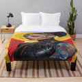Ebony Jewel Plush Blanket featuring intricate moor-inspired artwork