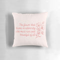 A soft and comfortable decorative pillow featuring a rare and beautiful floral design inspired by the Disney movie Mulan.