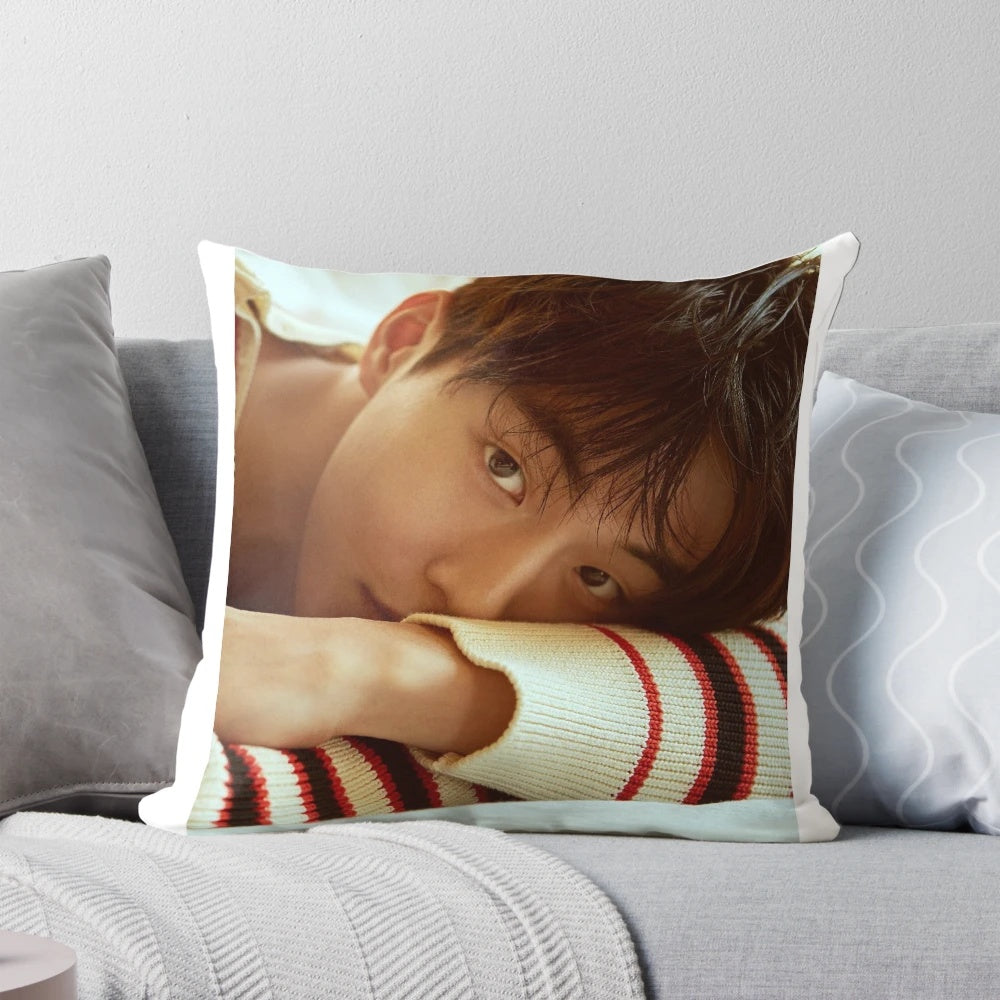 Soft and cozy pillow featuring the captivating image of Korean actor Nam Joo Hyuk