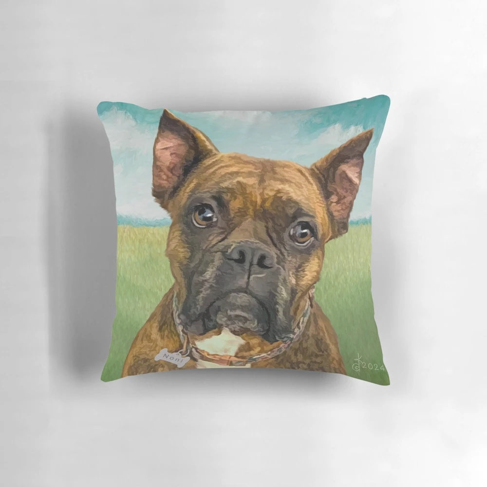 Noni and gold grass decorative pillow for bedroom