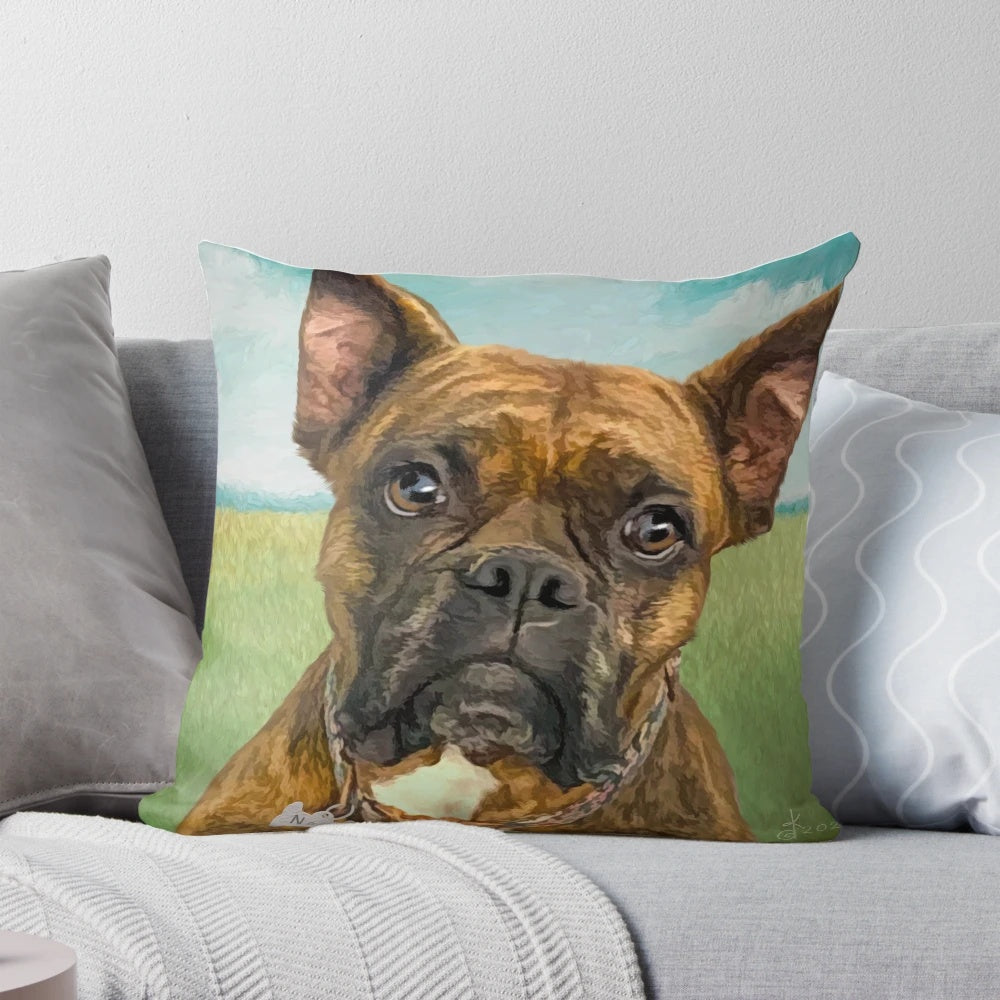 Noni and gold grass decorative pillow for bedroom