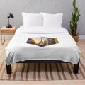 Paris Dreams Plush Blanket with Eiffel Tower and French Landmarks