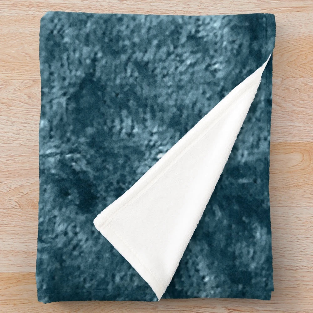 Peacock teal velvet plush blanket