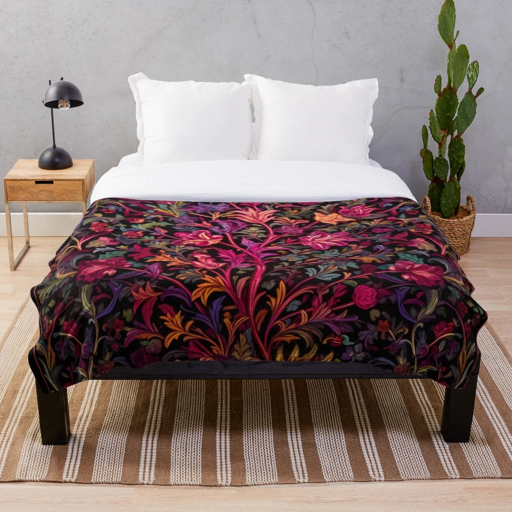 Detailed Persian carpet design plush blanket