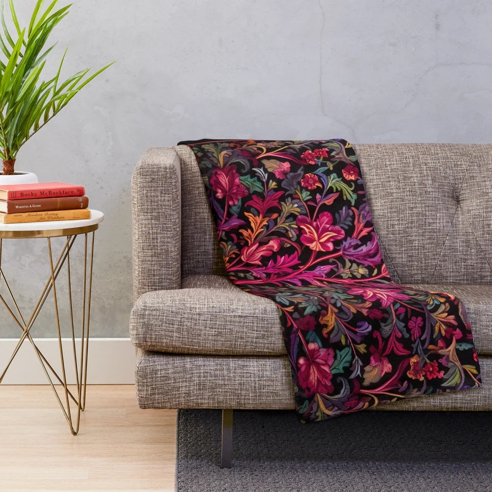 Detailed Persian carpet design plush blanket