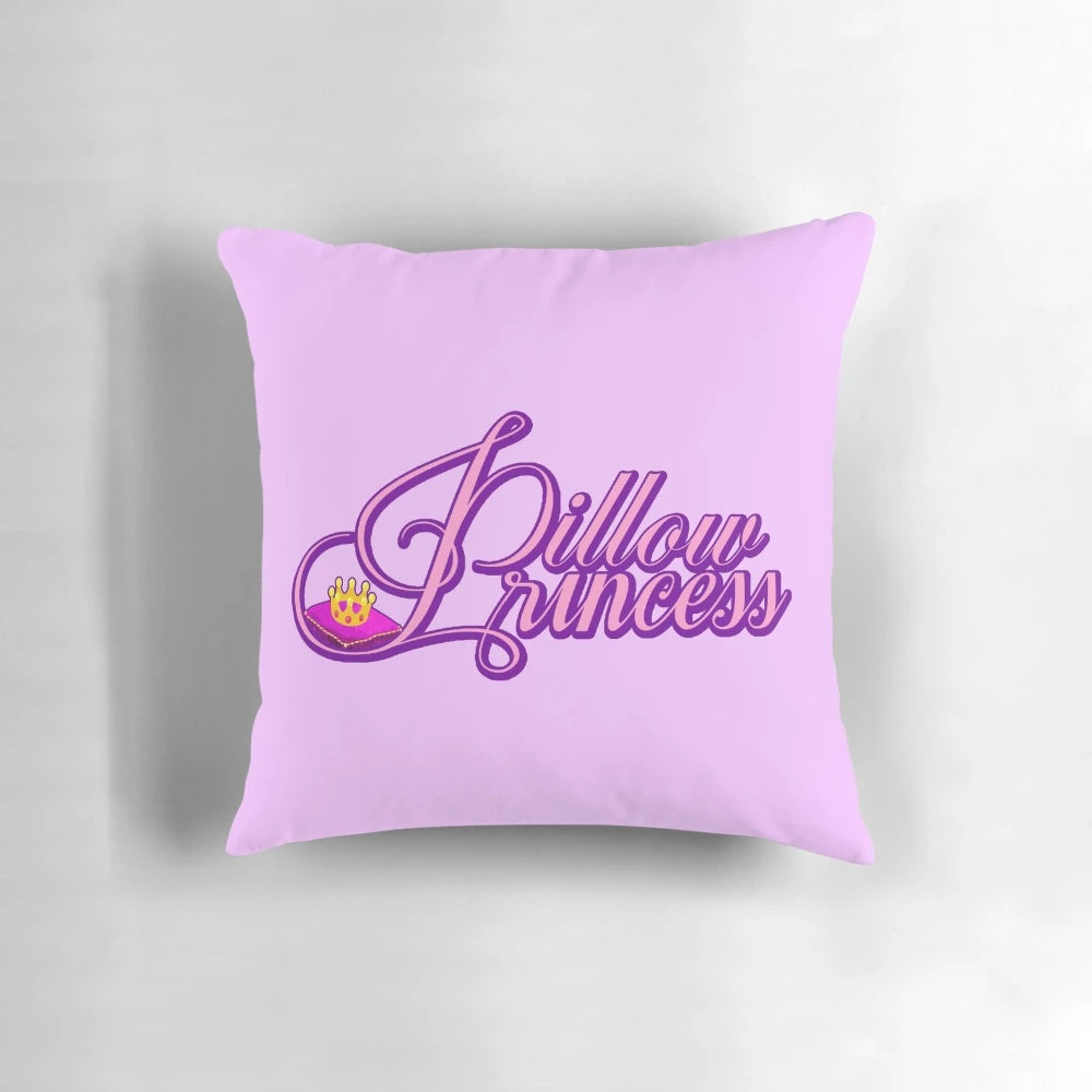 Soft and cozy pink pillow with a princess tiara design, ideal for lesbian and LGBTQ bedtime comfort.