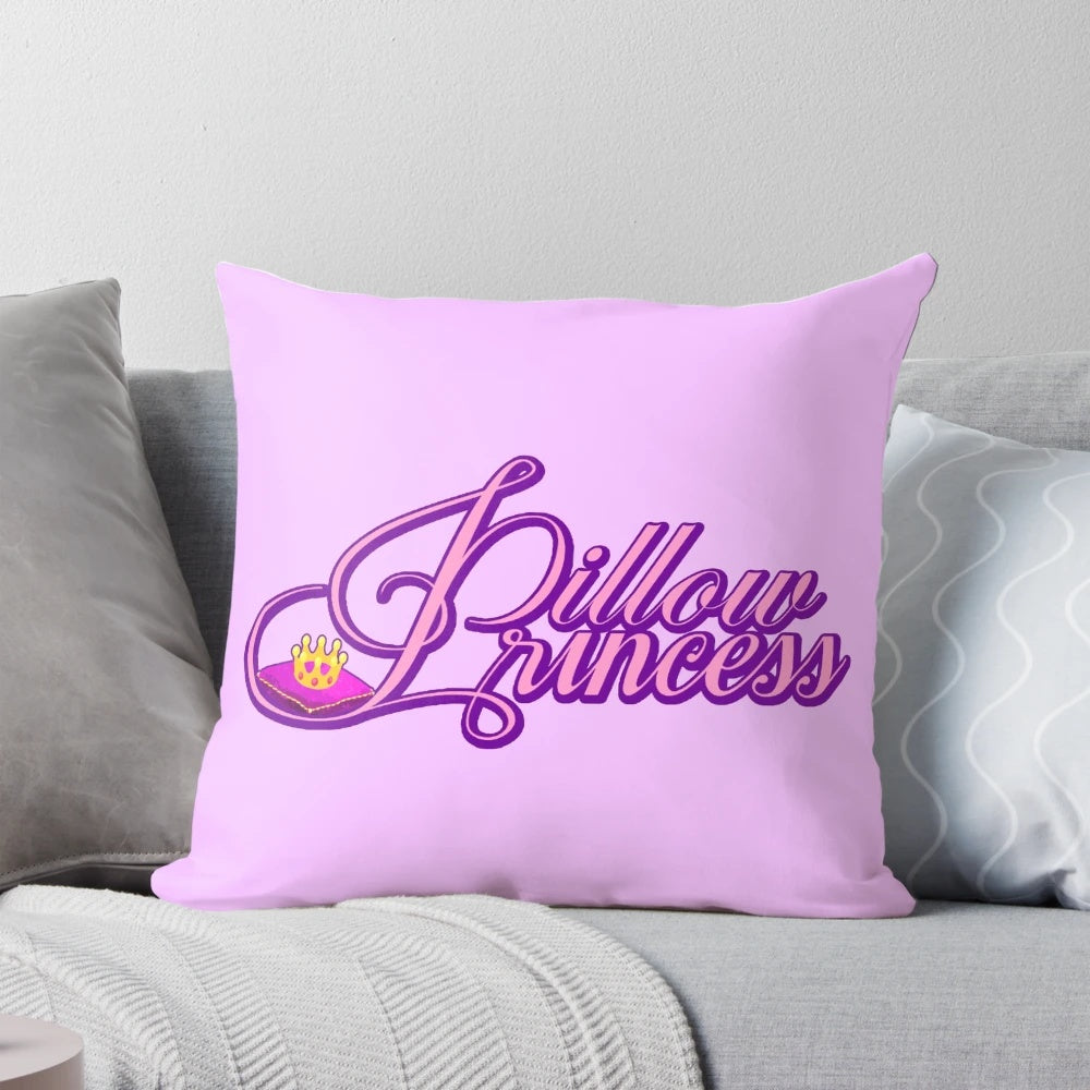 Soft and cozy pink pillow with a princess tiara design, ideal for lesbian and LGBTQ bedtime comfort.