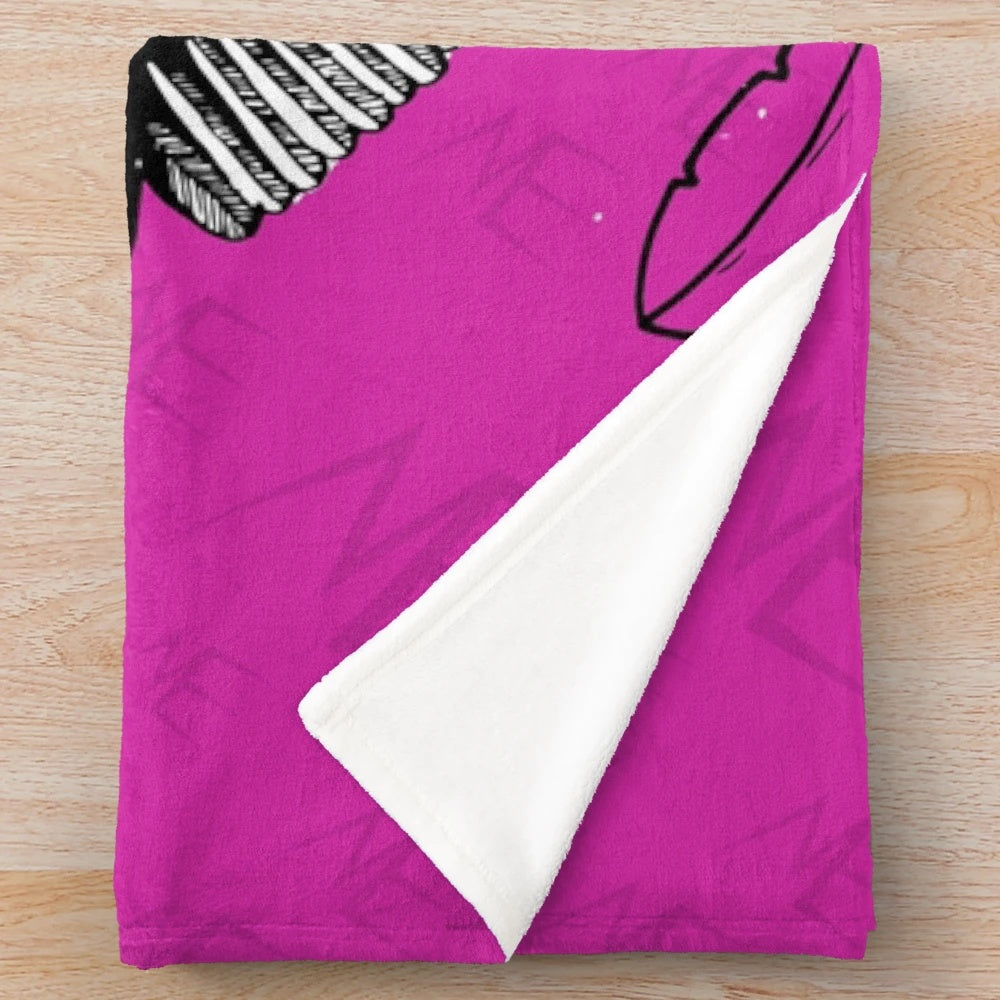 Soft and cozy pink plush blanket for home decor
