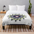 Plush designer blanket in vibrant colors and patterns