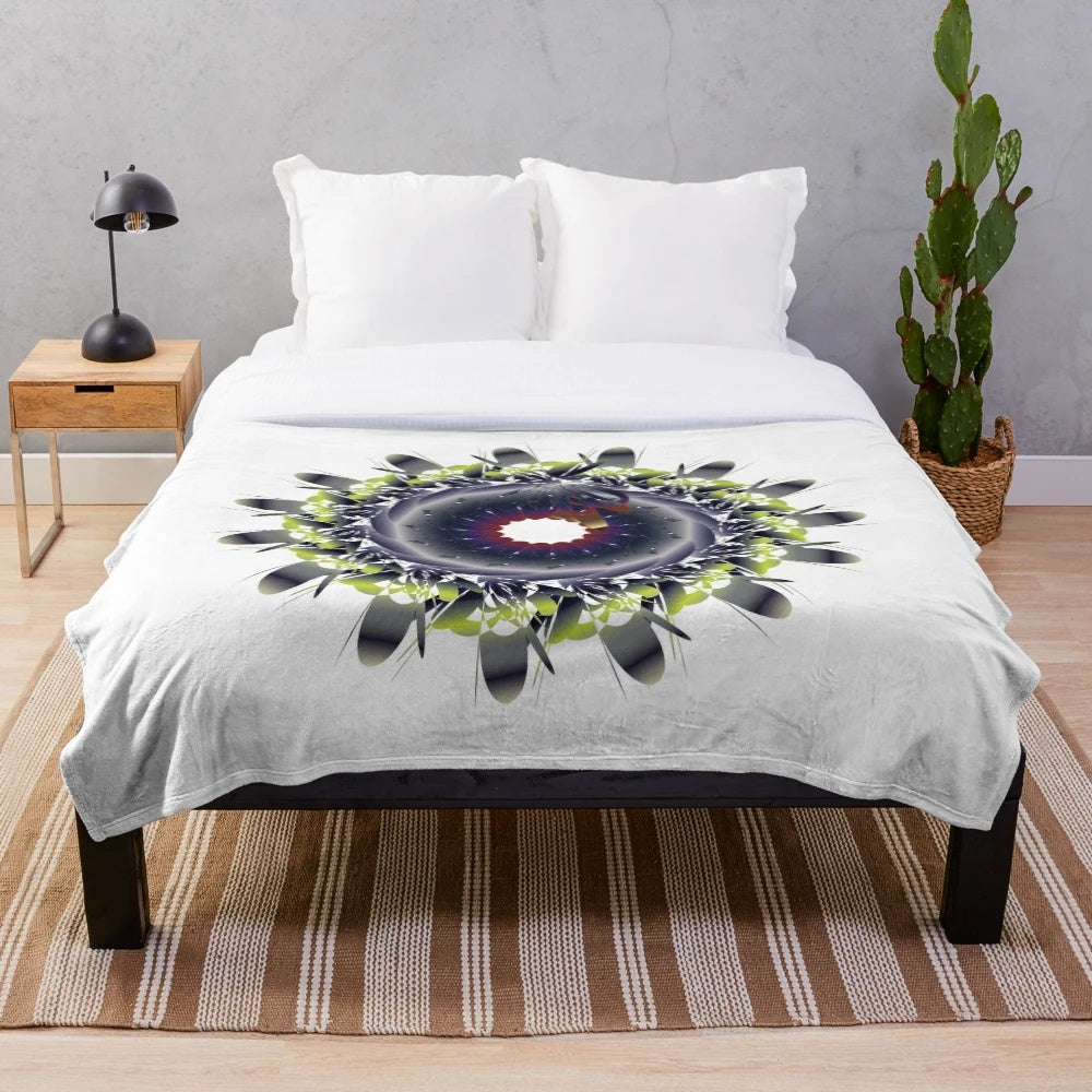 Plush designer blanket in vibrant colors and patterns
