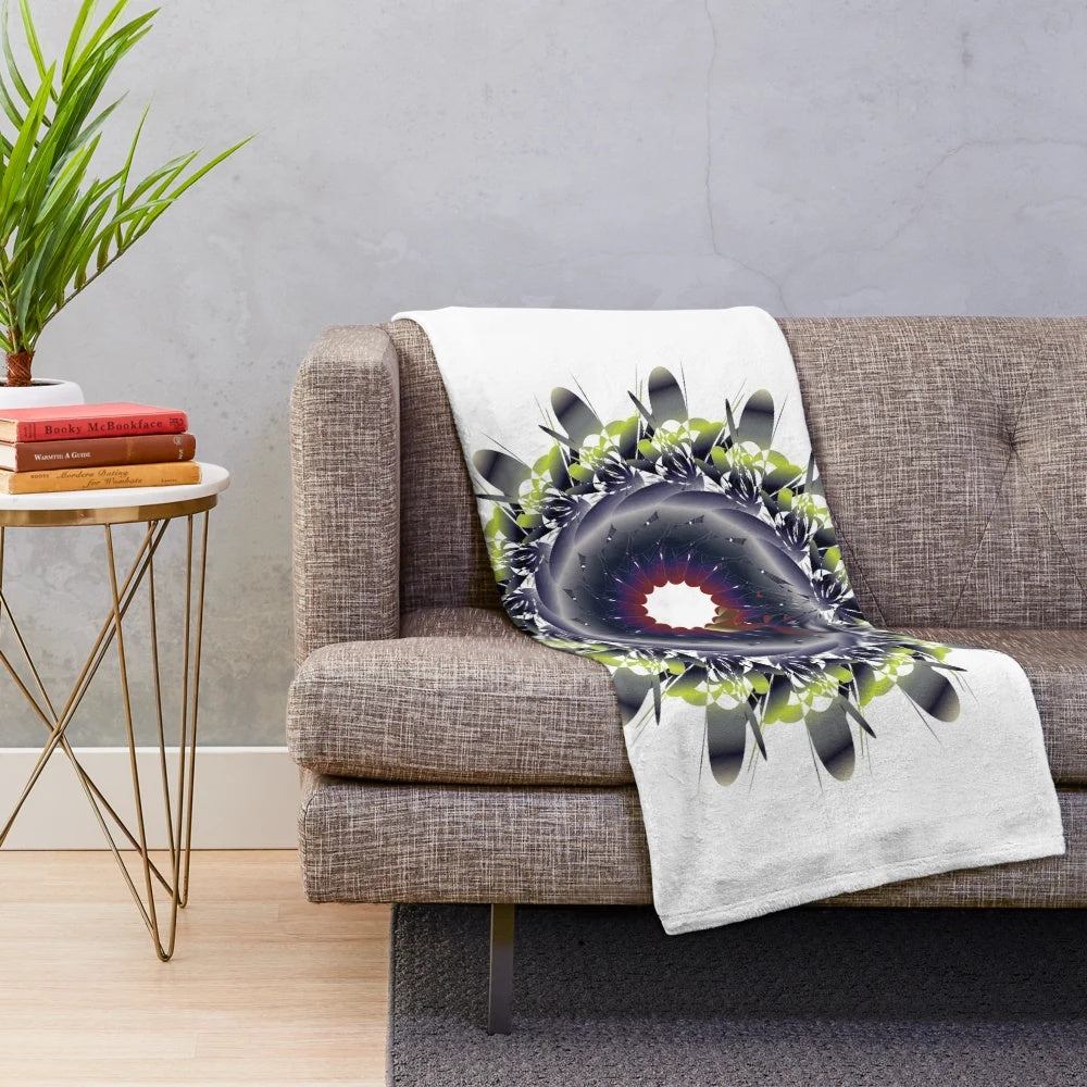 Plush designer blanket in vibrant colors and patterns