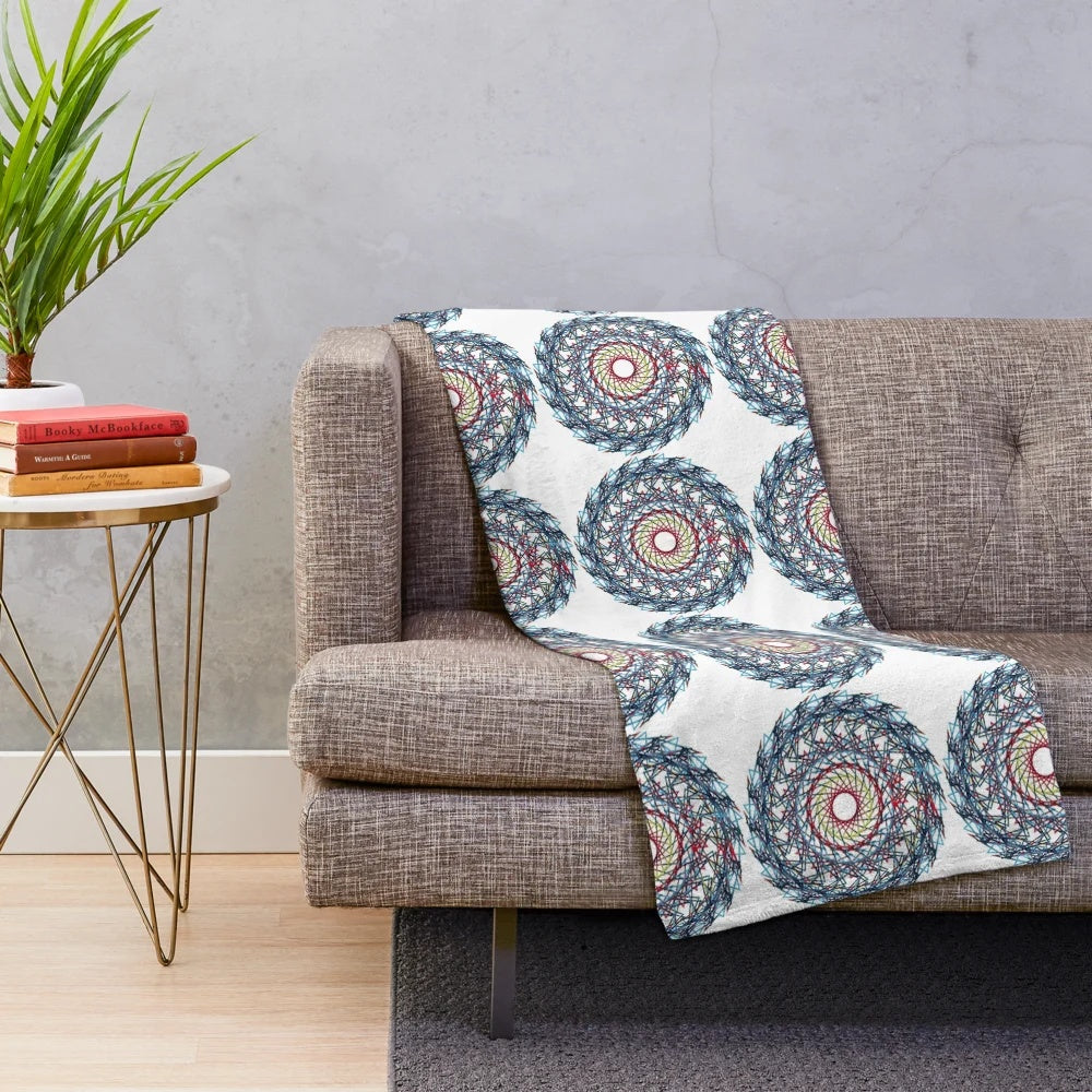 Luxurious plush blanket with a designer-inspired pattern