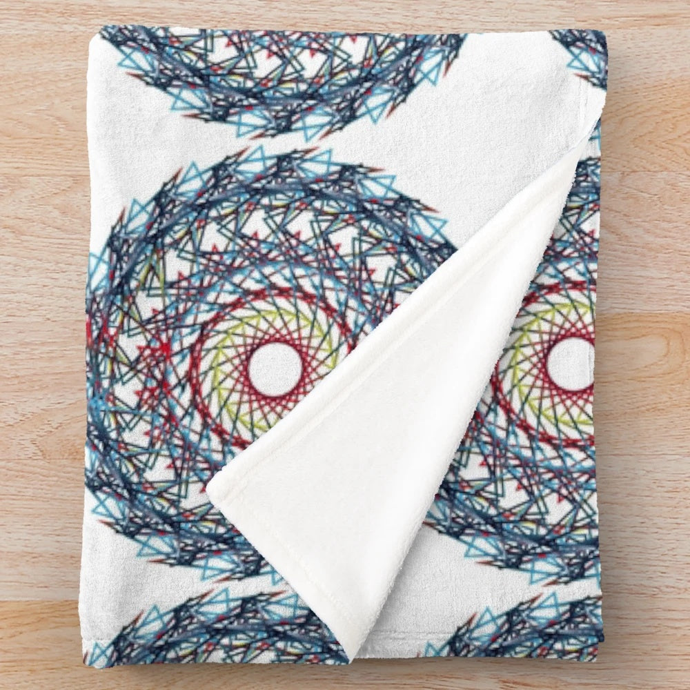 Luxurious plush blanket with a designer-inspired pattern