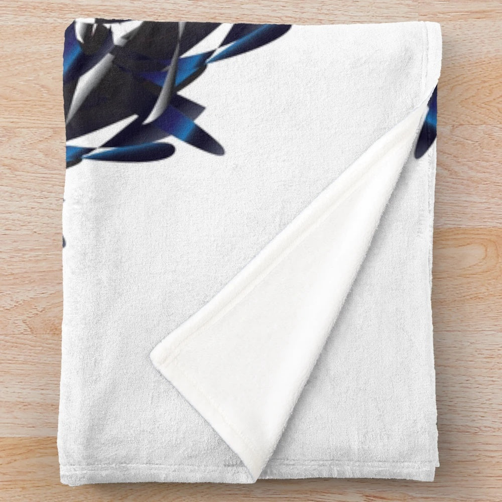 Plush designer blanket with vibrant, symmetrical pattern