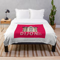 Plush blanket with French architectural design