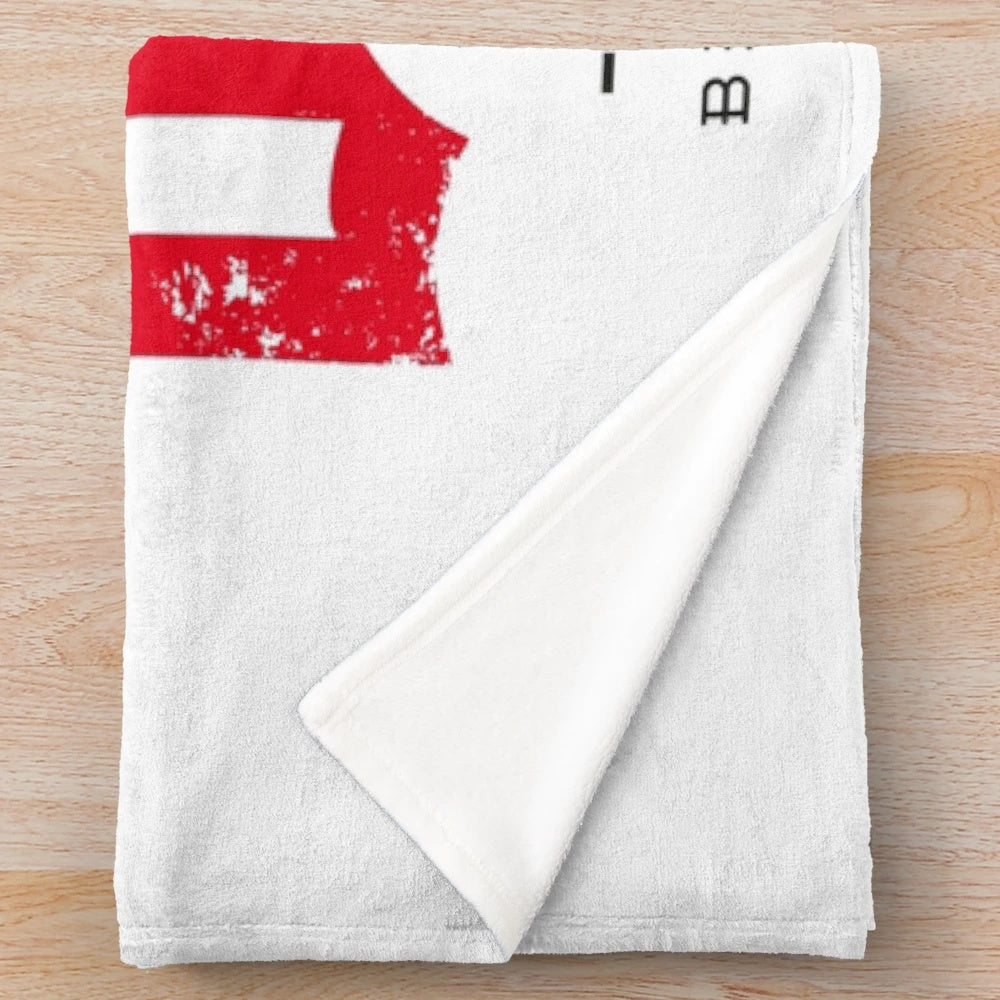 Cozy plush blanket with beer-inspired design