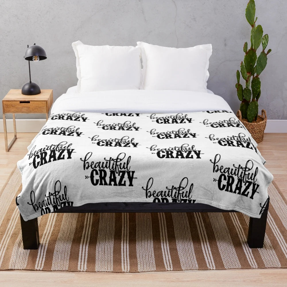 Soft and cozy plush blanket for bedroom or living room decor