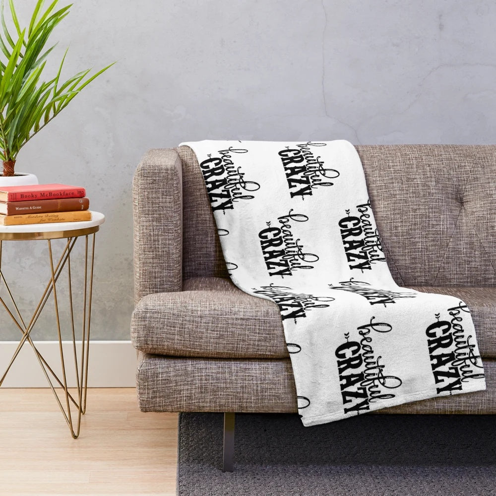Soft and cozy plush blanket for bedroom or living room decor