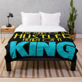 Plush blanket with high society culture and money-themed design
