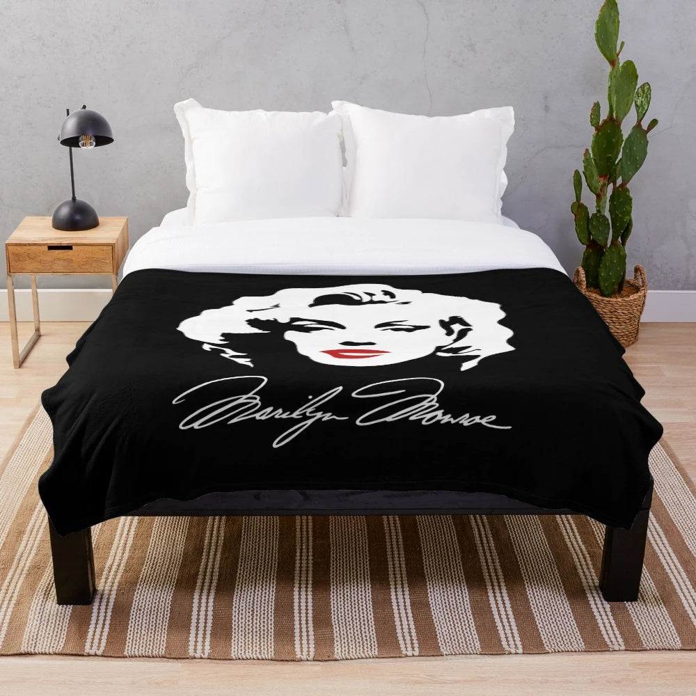 Plush Blanket with Marilyn Monroe Imagery