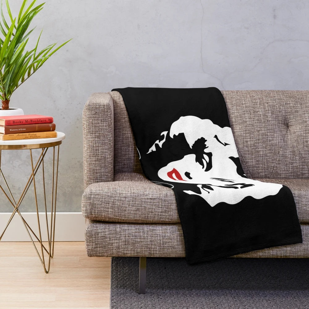 Plush Blanket with Marilyn Monroe Imagery